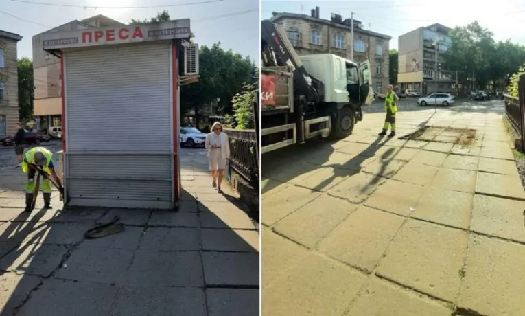 У Львові демонтували кіоск «Інтерпресу»