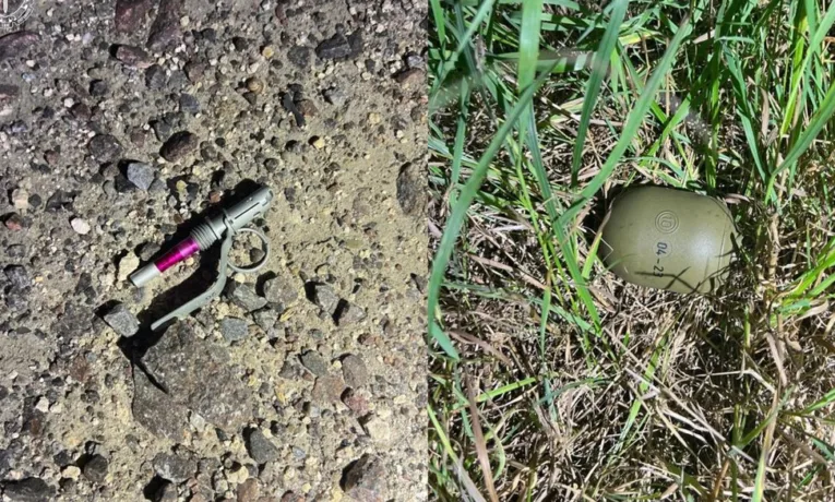 На Львівщині пяний водій викинув на узбіччя дороги гранату і підривач до неї