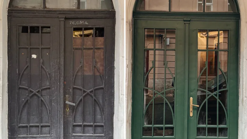 У Львові відреставрували старовинну браму з прихованими декоративними деталями