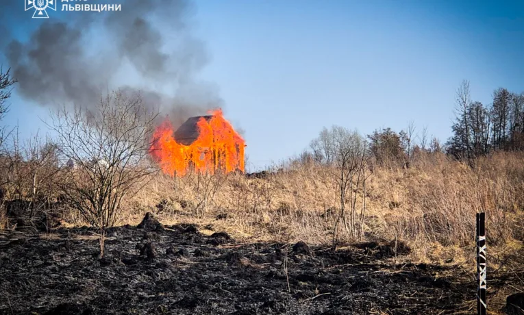 На Львівщині за добу ліквідували 45 пожеж сухої трави