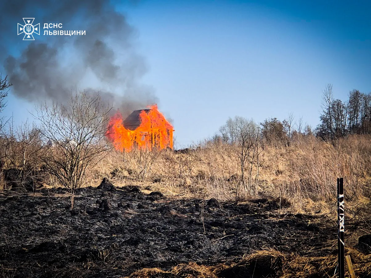 На Львівщині за добу ліквідували 45 пожеж сухої трави