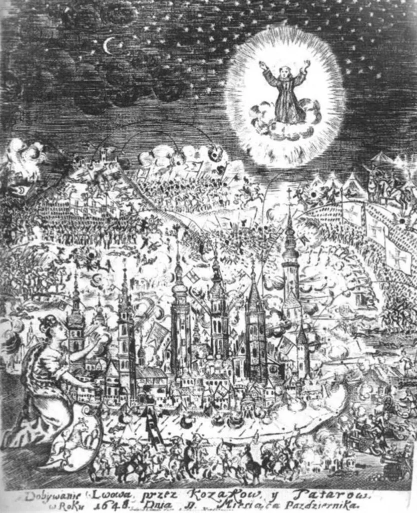 Покровитель Львова Ян із Дуклі знову з’явився на тлі вогню