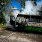 У Городку загорівся рейсовий автобус