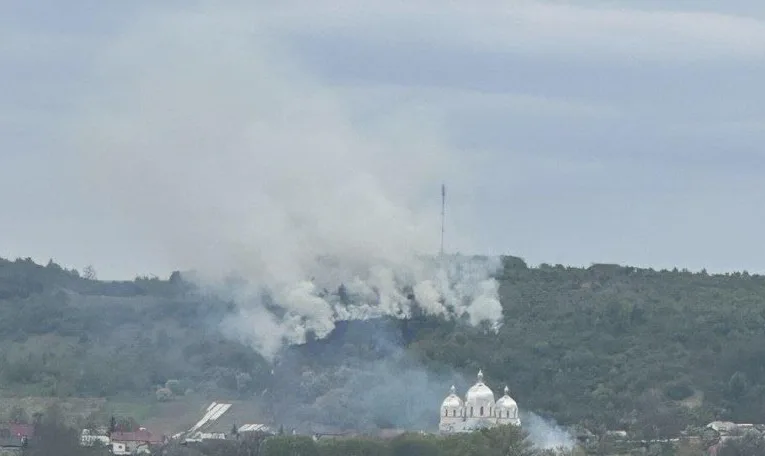 У Великих Грибовичах ліквідували масштабну пожежу на пагорбі