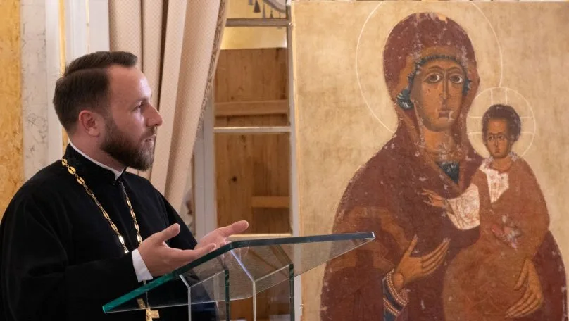 У львівському Палаці Потоцьких презентували відреставровану ікону Богородиці Одигітрії